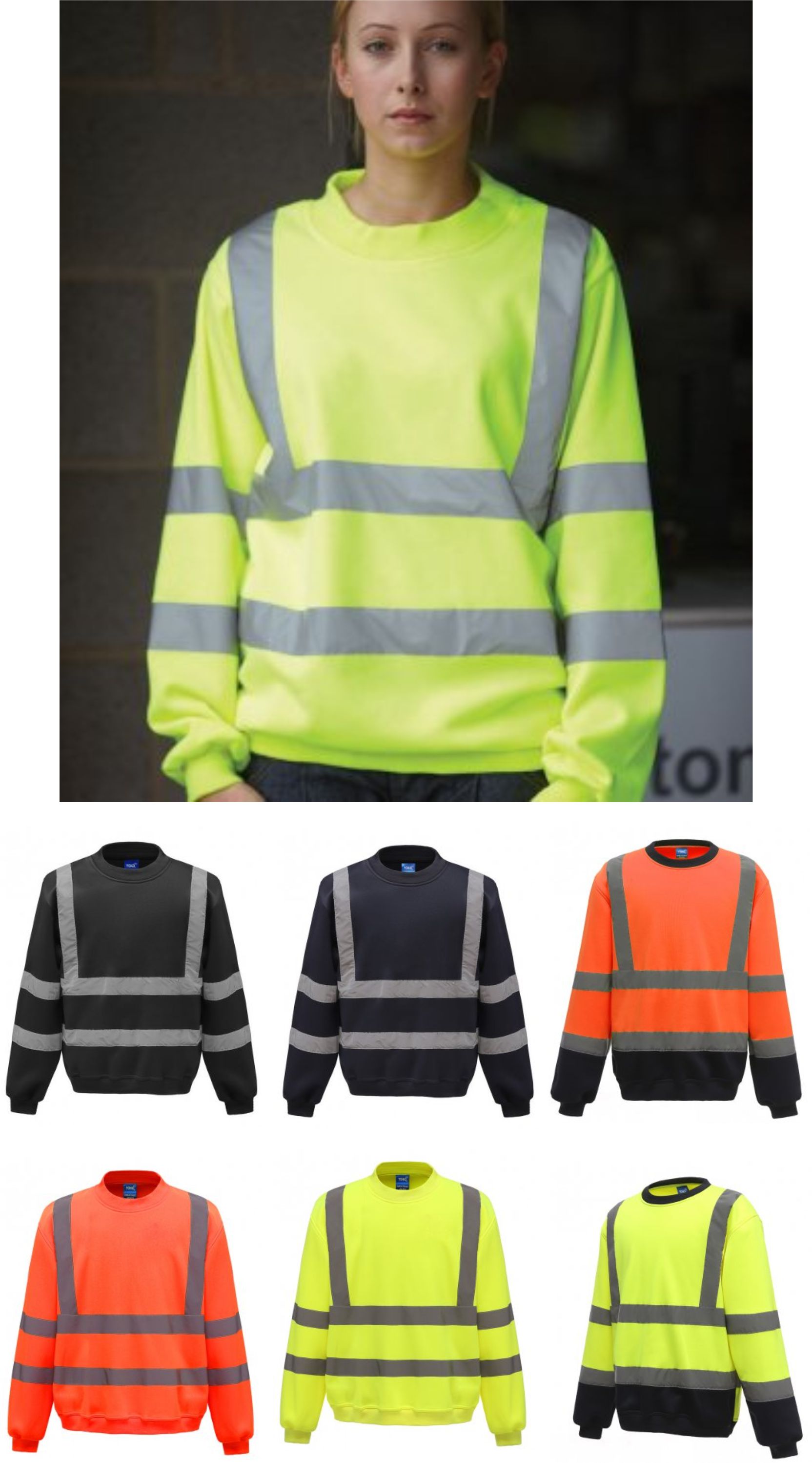 Yoko YK030 Hi Vis Sweatshirt  Yoko YK030 Hi Vis Sweatshirt